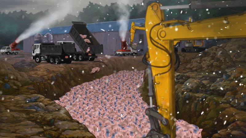 人間になりたい豚と獣になりたい男　養豚の大量殺処分から着想　「口蹄疫から生きのびた豚」公開決定