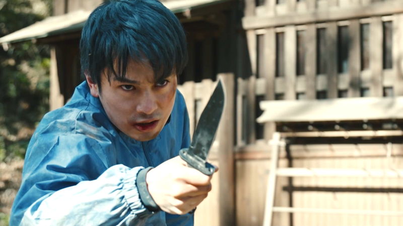 つり堀で肩を並べ、糸を垂らす2人の殺し屋　阪元裕吾監督「フレイムユニオン」ポスター